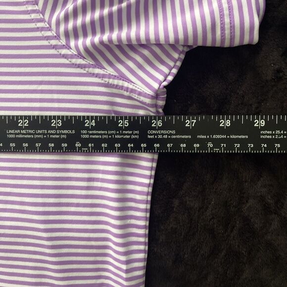 Vineyard Vines Polo Striped Shirt Men 2XL Purple Performance Stretch Golf XXL - Picture 5 of 6